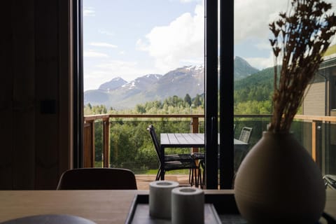 Day, Natural landscape, View (from property/room), Balcony/Terrace, Dining area, Mountain view