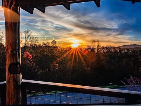 The Log Castle~Stunning Mountain Views~Hot Tub House in Sevierville