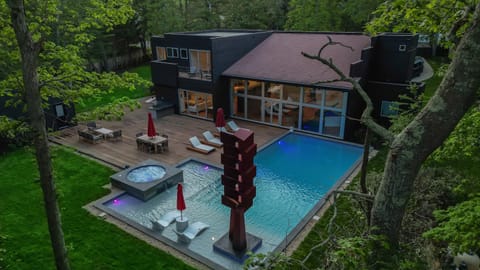 Enjoy the Spa all year round in this EHV Estate Haus in East Hampton
