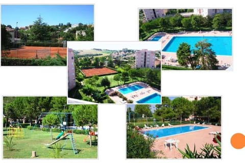 Natural landscape, Children play ground, Tennis court, Pool view, Swimming pool