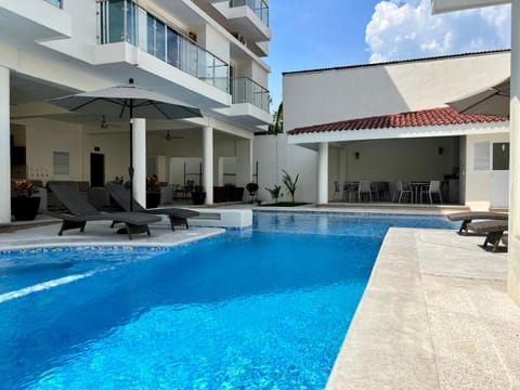 Property building, Pool view, Swimming pool