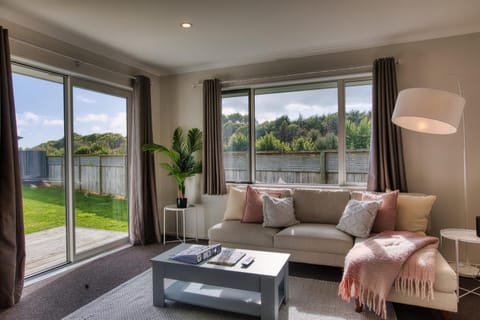 Living room, Seating area, Garden view