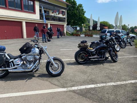 Day, group of guests, Parking