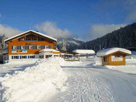 Property building, Day, Natural landscape, Winter, Mountain view