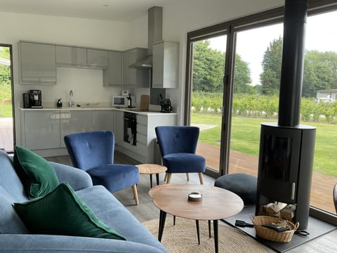 Stunning "Orwell" Scandinave Lodge with Private Hot Tub Chalet in Babergh District