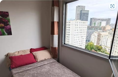 Bed, Bedroom, City view