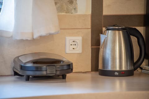 Kitchen or kitchenette, toaster