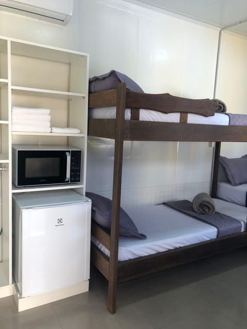 Bedroom, bunk bed, minibar, oven