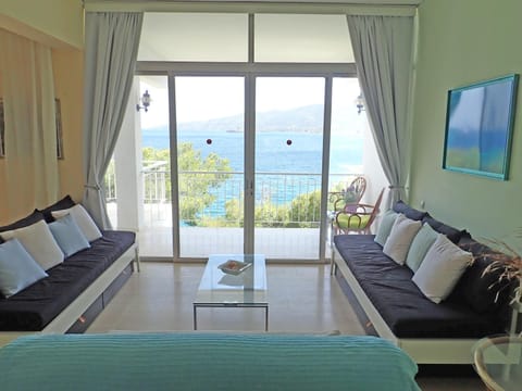 Natural landscape, TV and multimedia, Living room, Seating area, Sea view