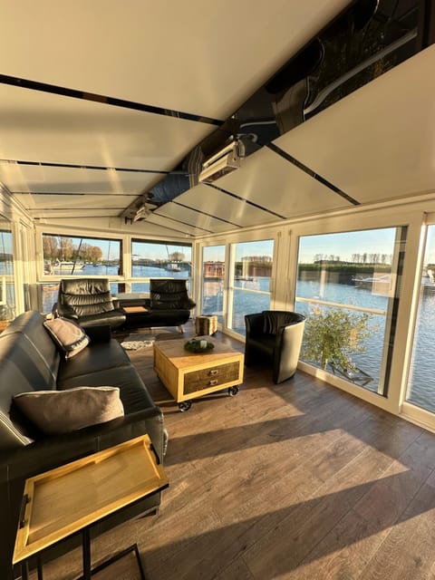 Living room, Seating area, Lake view