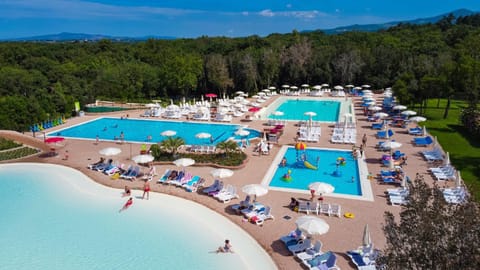 People, Bird's eye view, Pool view