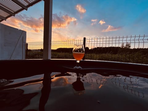 Natural landscape, Hot Tub, Balcony/Terrace, Sunset