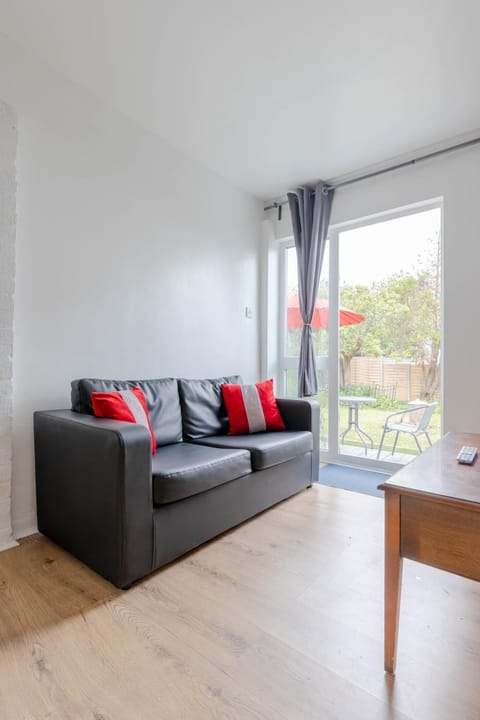 Living room, Seating area, Garden view