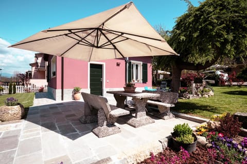 Property building, Patio, Garden, Dining area, Garden view