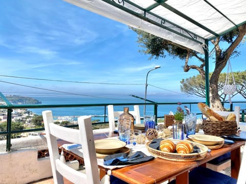 Patio, Natural landscape, View (from property/room), Balcony/Terrace, Dining area, Sea view