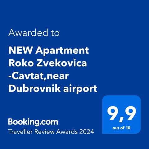 NEW Apartment Roko Zvekovica -Cavtat,near Dubrovnik airport Condo in Cavtat