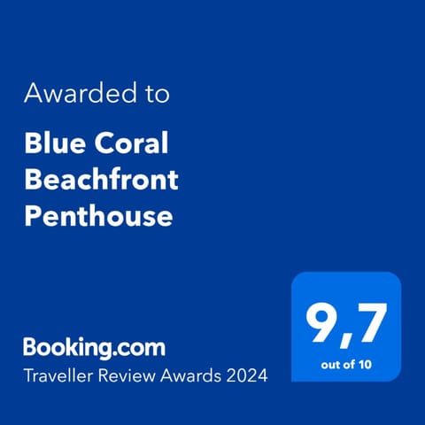 Blue Coral Beachfront Penthouse Apartment in Flic en Flac