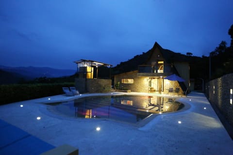 Facade/entrance, Night, Summer, View (from property/room), Swimming pool