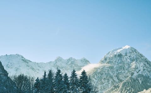 Natural landscape, Winter, Mountain view