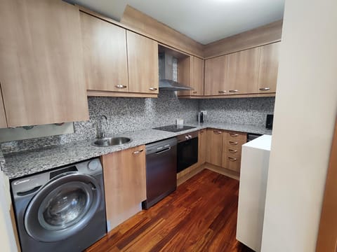 Kitchen or kitchenette, dishwasher, pet friendly, stove, washing machine, dryer