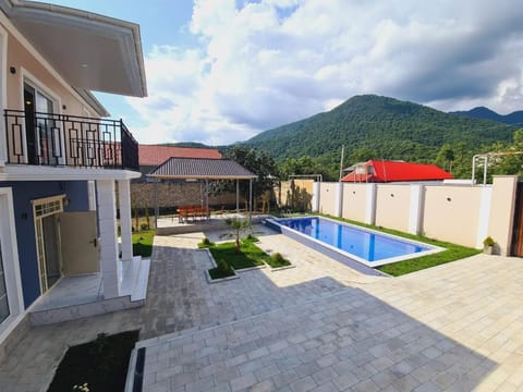 Natural landscape, Mountain view, Swimming pool