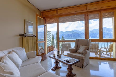 Living room, Seating area, Lake view