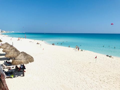 Beach, Sea view, sunbed