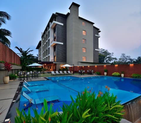 Property building, Pool view, Swimming pool