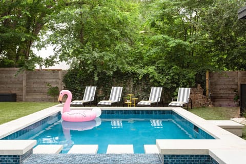 Patio, Garden, Swimming pool, sunbed