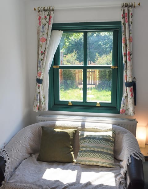 Living room, Seating area, Garden view