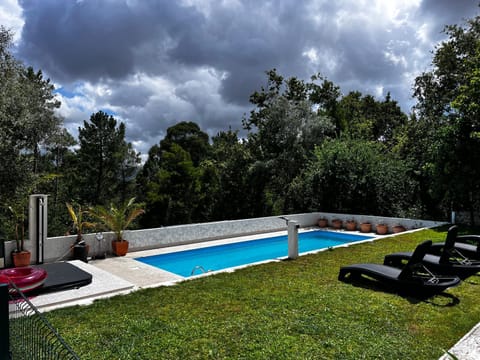 Spring, Natural landscape, Garden, Garden view, Pool view, Swimming pool, sunbed