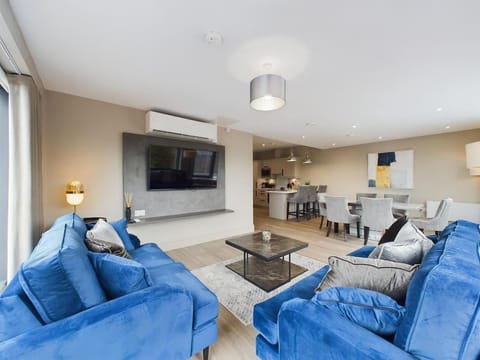 TV and multimedia, Kitchen or kitchenette, Living room, Seating area, Dining area