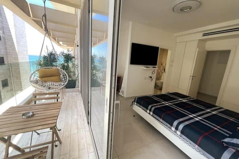 2BR luxury Boutique apartment With balcony on the beach Condo in Haifa