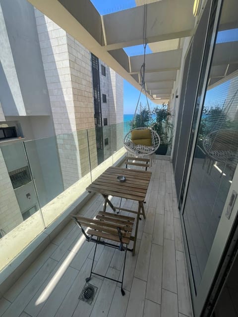 luxury boutique apartment 2BR With balcony on the sea Condo in Haifa