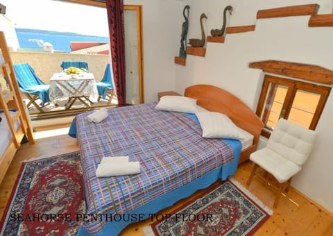 View (from property/room), Balcony/Terrace, Sea view, towels