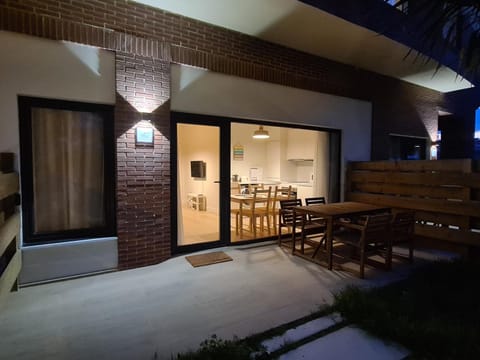 Property building, Night, View (from property/room), Balcony/Terrace, Dining area