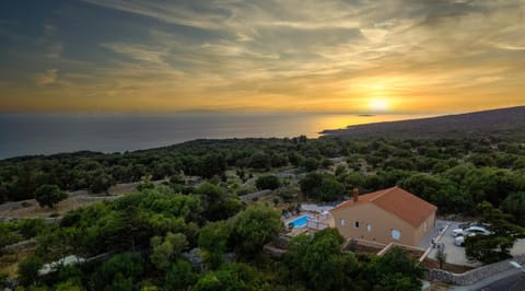 Natural landscape, Bird's eye view, Sea view, Sunset