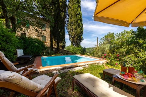 Spring, Pool view, Swimming pool, sunbed