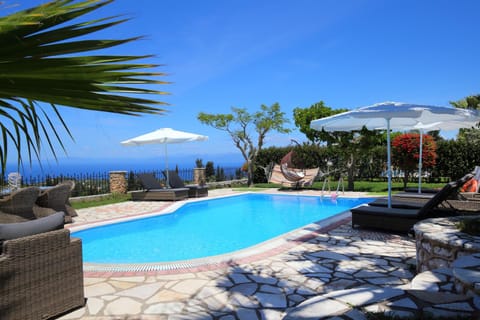 Patio, Day, Natural landscape, Garden view, Mountain view, Pool view, Sea view, Swimming pool, sunbed