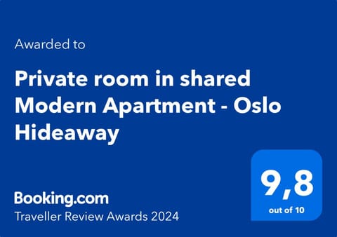 Private room in shared Modern Apartment - Oslo Hideaway Alquiler vacacional in Oslo