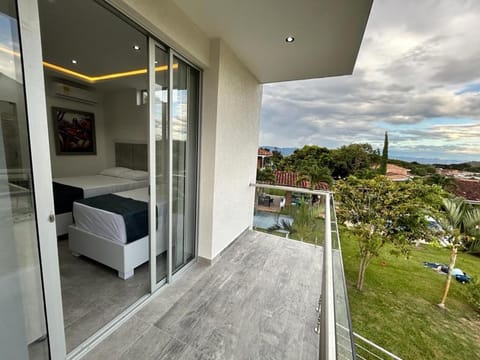 Bed, Balcony/Terrace, Photo of the whole room, Garden view