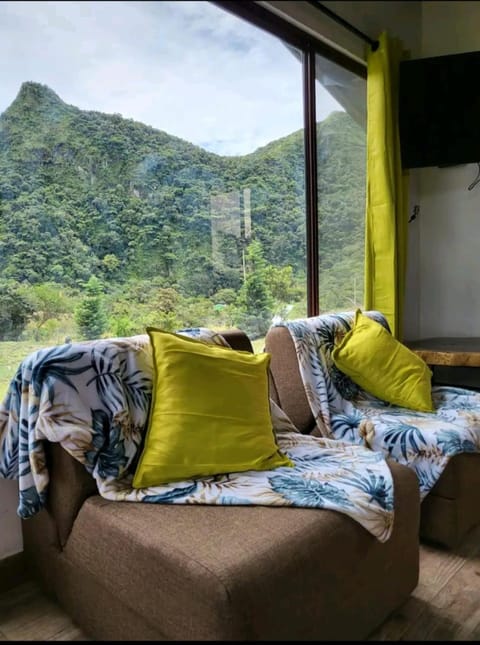 Day, Natural landscape, Living room, Seating area, Mountain view