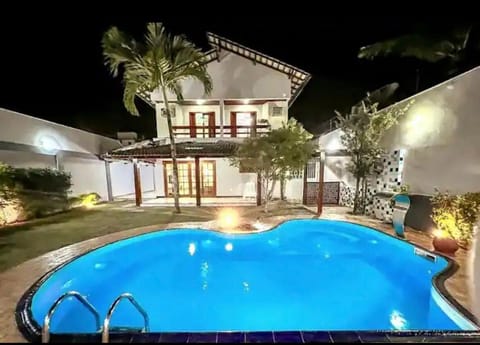 Patio, Night, Pool view, Swimming pool, Swimming pool, sunbed