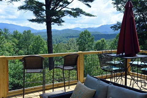 Big Pine - Long range mountain views, large decks, hot tub, fire pit and dog friendly! House in Union County