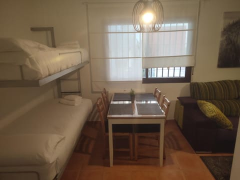 Living room, Dining area, bunk bed