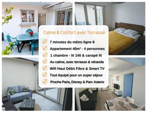 Appartements avec terrasse proche métro - Paris à 25min Appartement in Créteil
