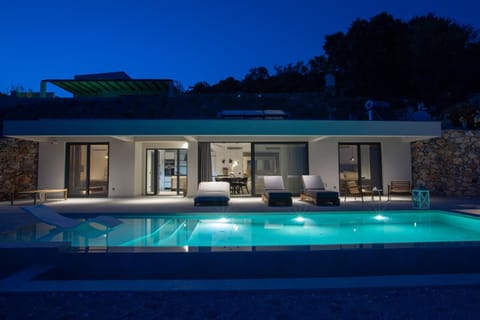 Property building, Night, Pool view