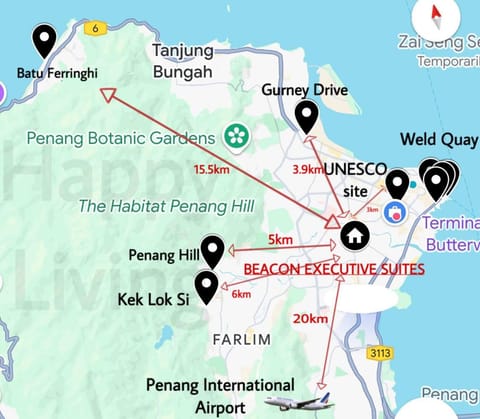 Beacon Executive Suites - 5min drive to Georgetown 20min from airport Warmth 2BR 2bathrooms suites Apartment in George Town