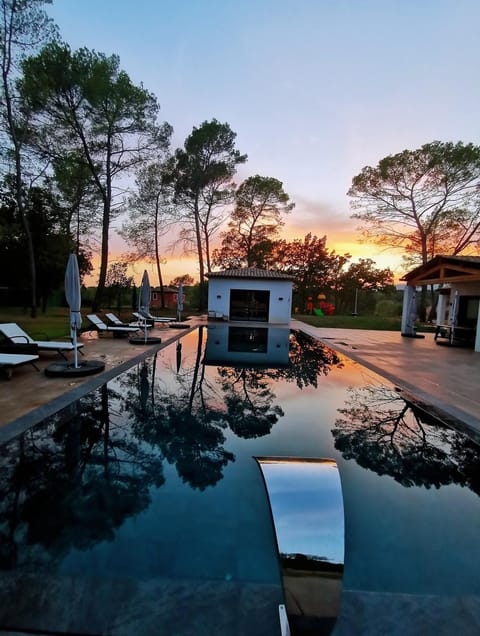 Swimming pool, Sunset