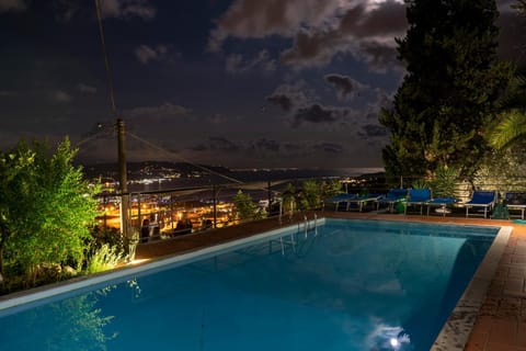 Night, Natural landscape, Pool view, Swimming pool